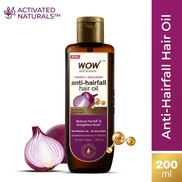 WOW Onion Anti-Hairfall Oil With Collagen - 200ml