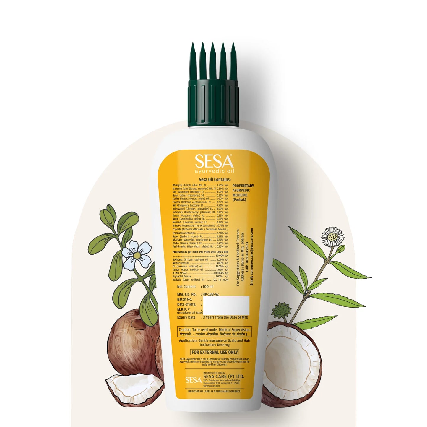 SESA Ayurvedic Anti-Hair Fall Oil - 100ml