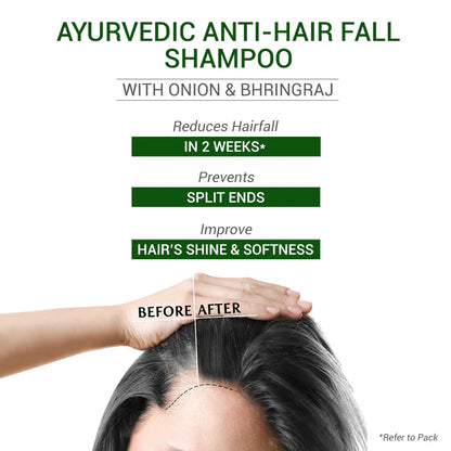 Ayurvedic Onion Anti-Hair Fall Shampoo with Bhringraj – 200 ml