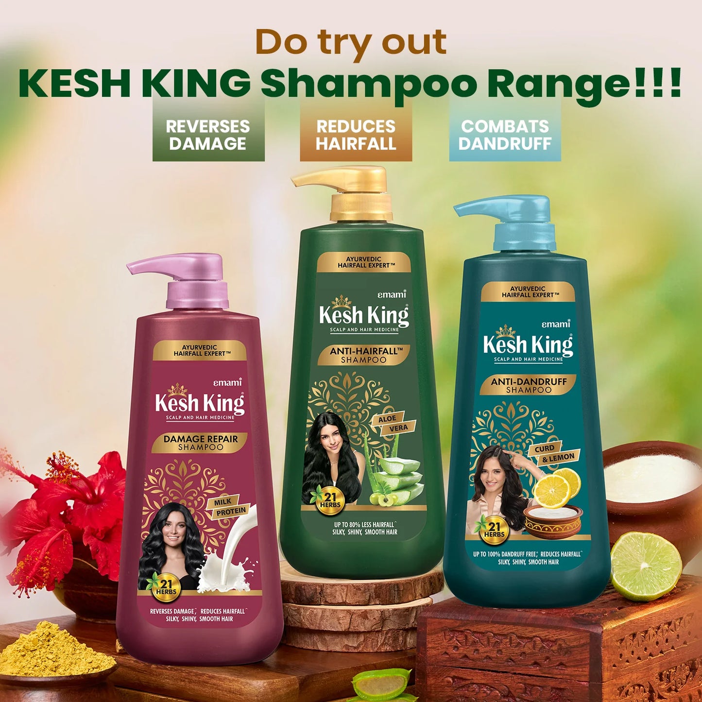 Kesh King Ayurvedic Anti Hair Fall Shampoo - 340ml