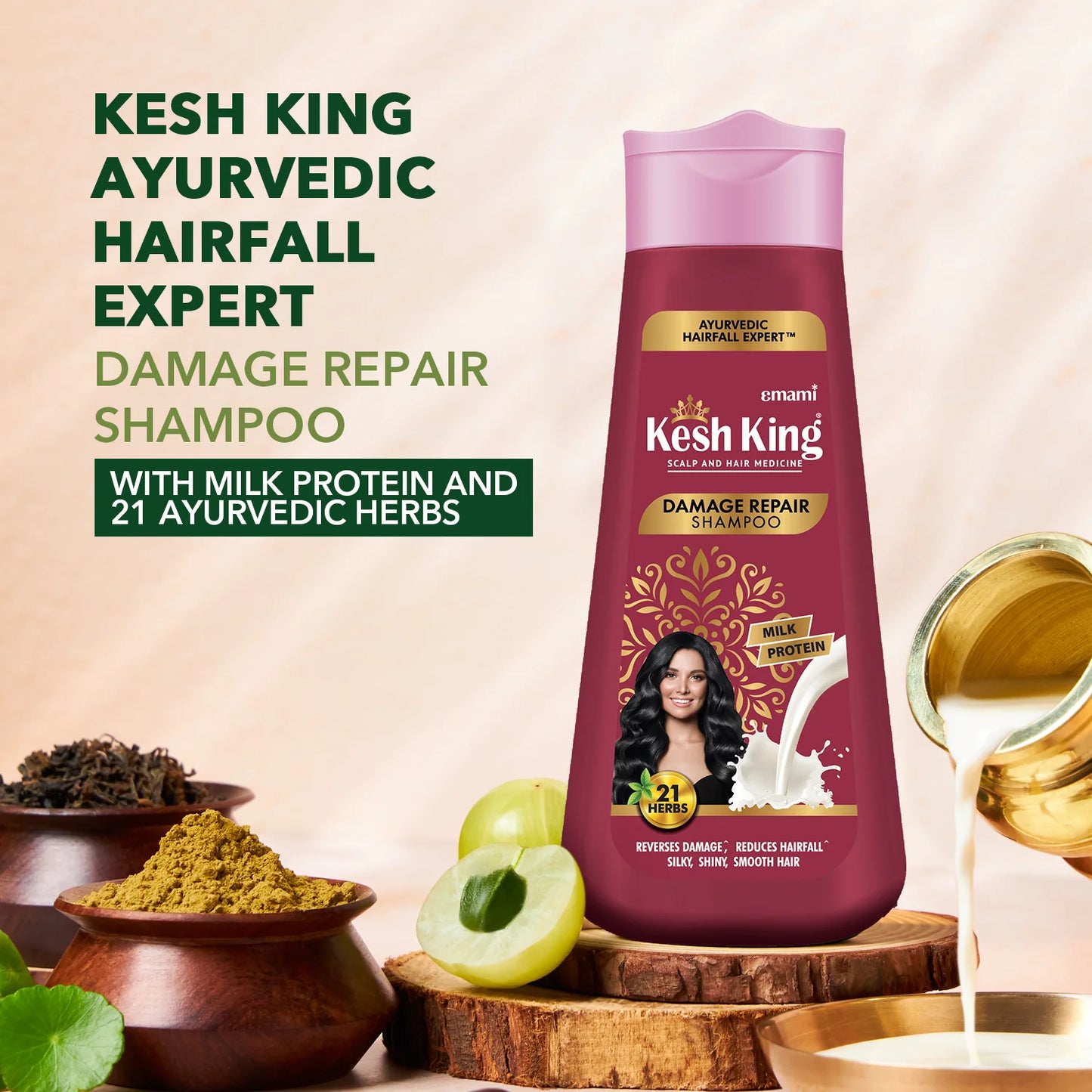 Kesh King Ayurvedic Damage Repair Shampoo - 340ml