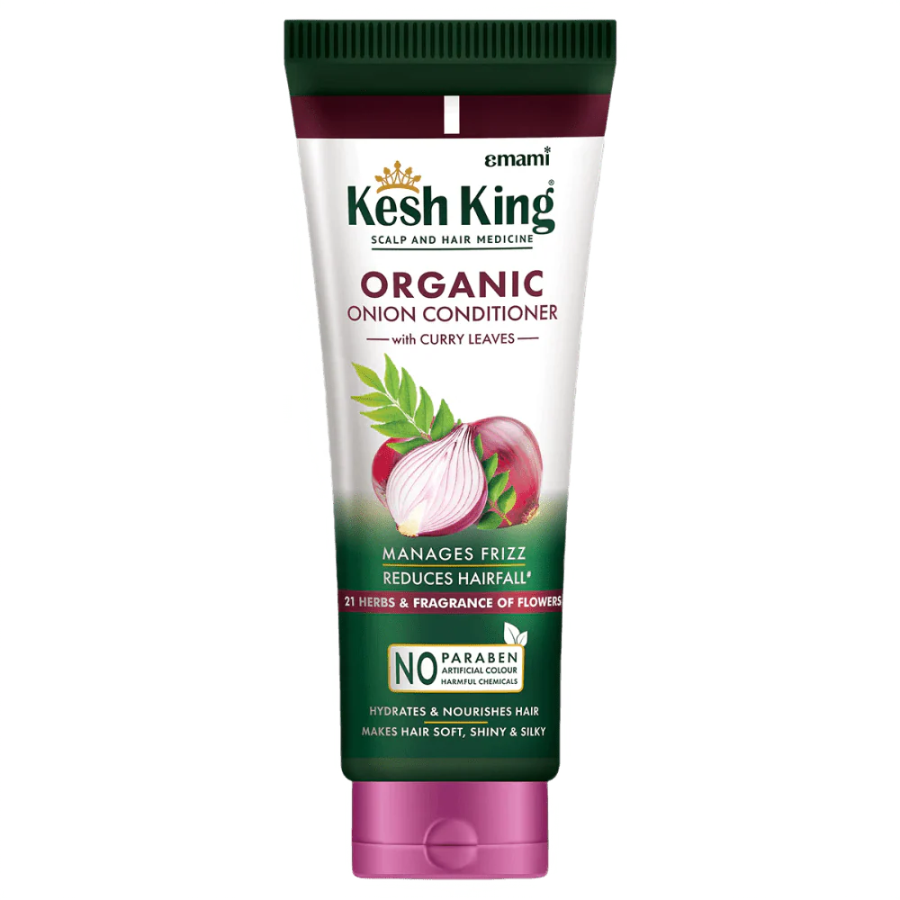 Kesh King Organic Onion Conditioner with Curry Leaves for hydrated and nourished hair - 200ml
