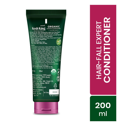 Kesh King Organic Onion Conditioner with Curry Leaves for hydrated and nourished hair - 200ml