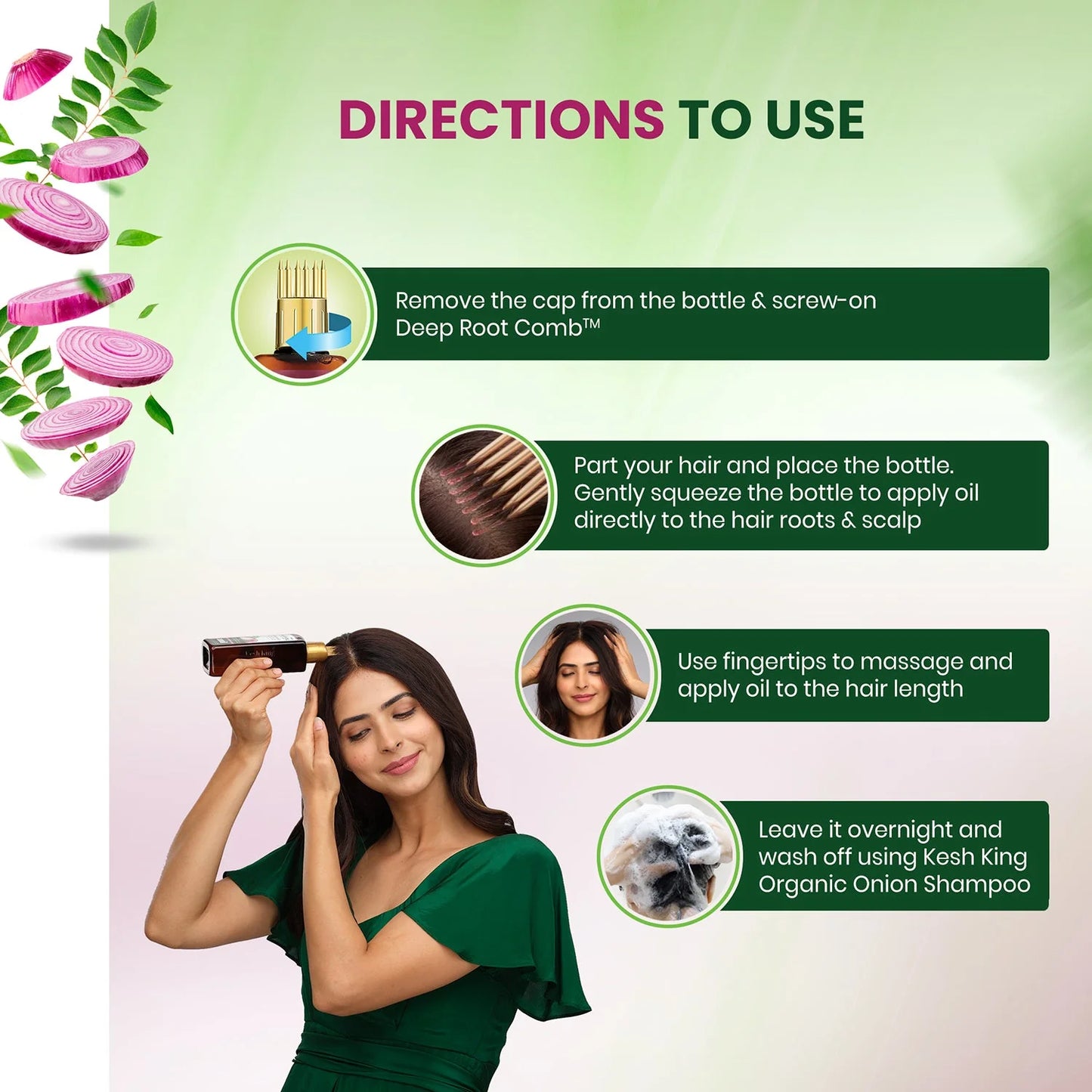 Kesh King Organic Onion Oil With Curry Leaves 100ml