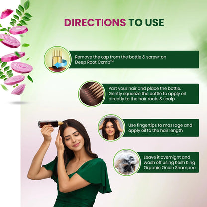 Kesh King Organic Onion Oil With Curry Leaves 100ml