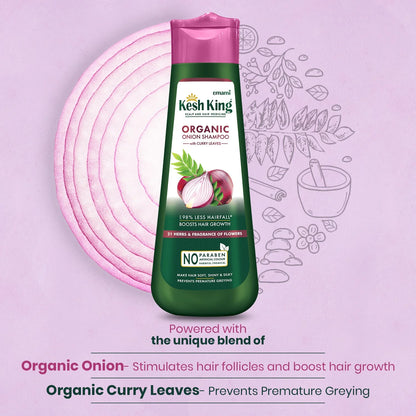 Kesh King Organic Onion Shampoo With Curry Leaves - 300ml