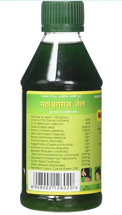MAHABHRINGARAJ KRUM Ramakrishna Vidyut Ayurved Pharmacy Maka Oil, 200 ml