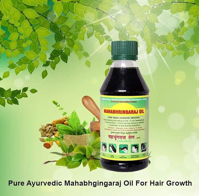MAHABHRINGARAJ KRUM Ramakrishna Vidyut Ayurved Pharmacy Maka Oil, 200 ml