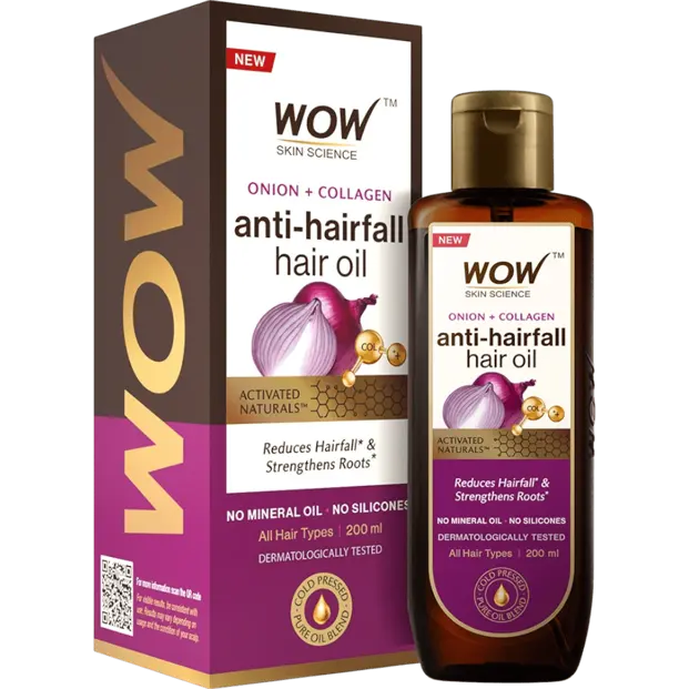 WOW Onion Anti-Hairfall Oil With Collagen - 200ml