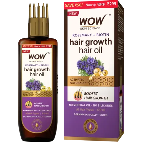 WOW Rosemary Hair Growth Oil To Control Hair Fall - 100ml