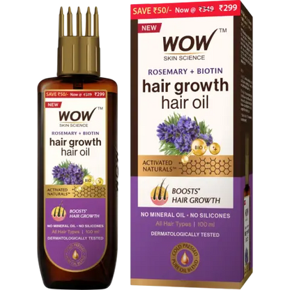 WOW Rosemary Hair Growth Oil To Control Hair Fall - 100ml